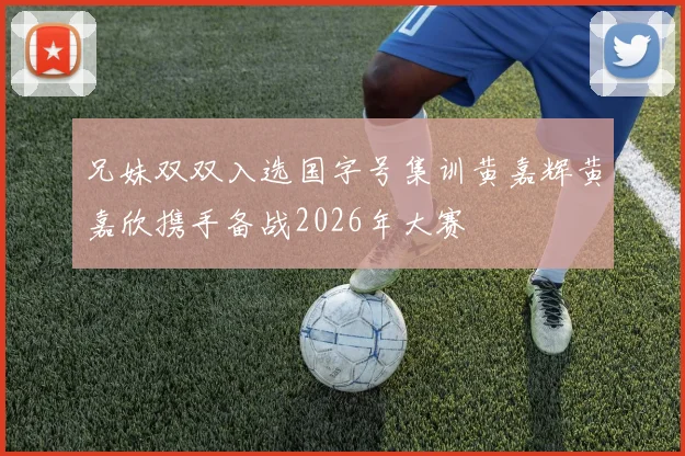 兄妹双双入选国字号集训黄嘉辉黄嘉欣携手备战2026年大赛